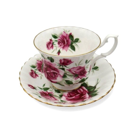 ROYAL ALBERT Bone China Tea Cup and Saucer Large Pink Rose Vintage - Picture 1 of 11
